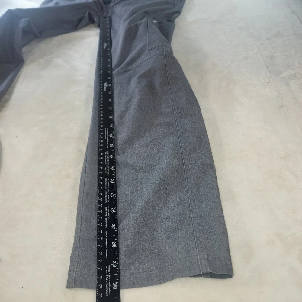FIGS Technical Collection Mens XL Scrub Pants Gray Cargo Drawstring Straight Leg